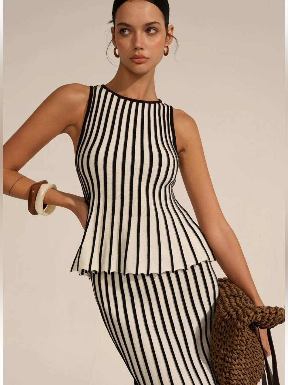 Commense Striped Knit Co-ord Set Size Small NWT - Picture 4 of 13